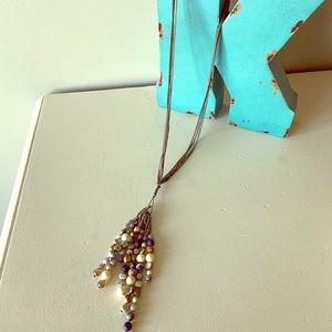 Multi chain accent necklace